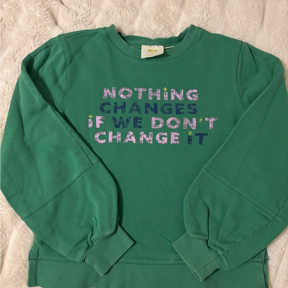 Anthropologie Green Graphic Sweatshirt - Picture 4 of 8